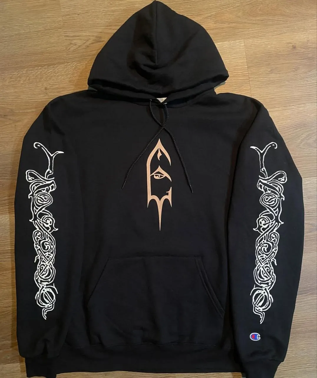 Flatlay shot of hoodie — input