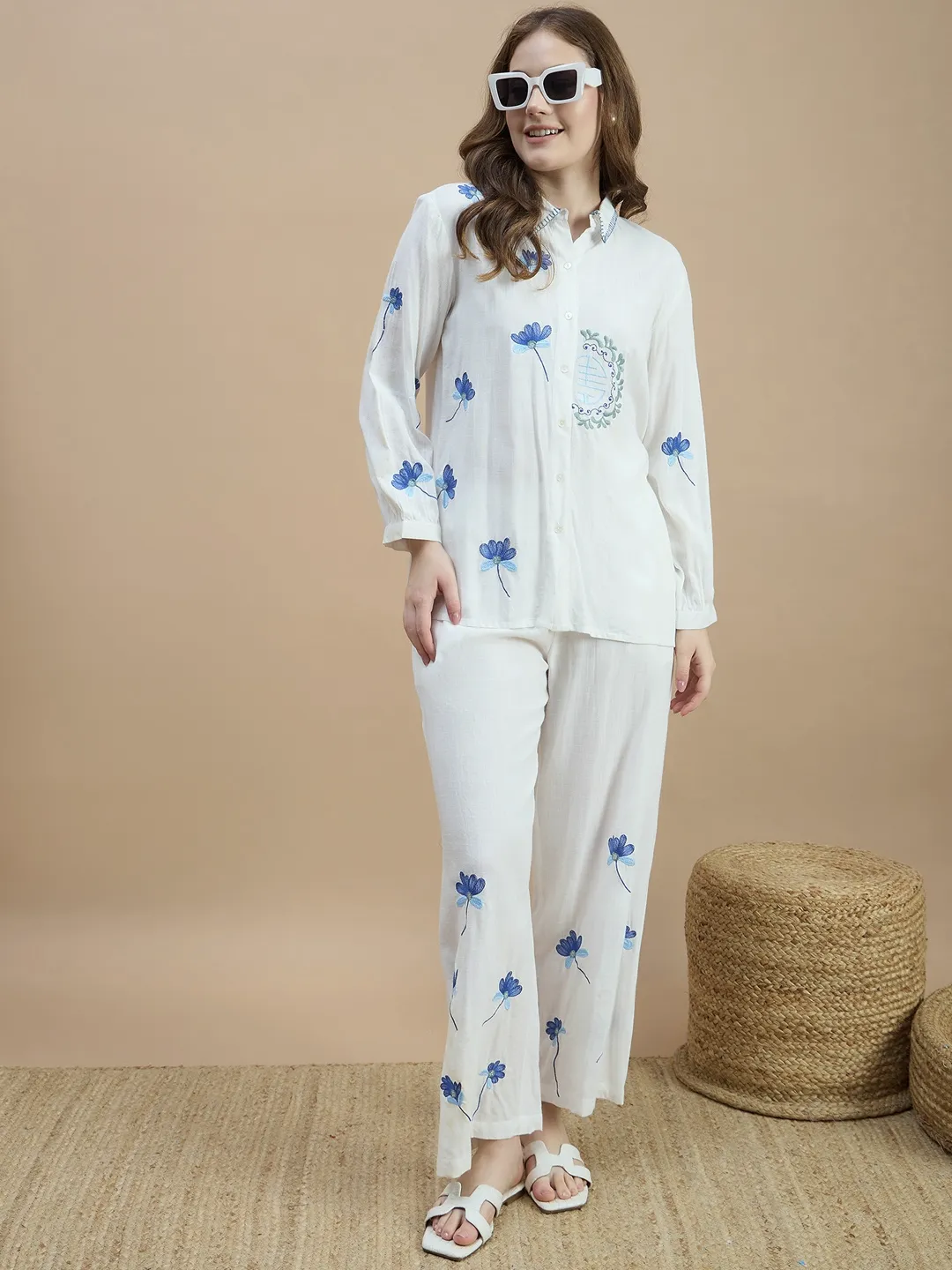 Same product displayed with winter holiday background, then summer beach background, then spring garden background