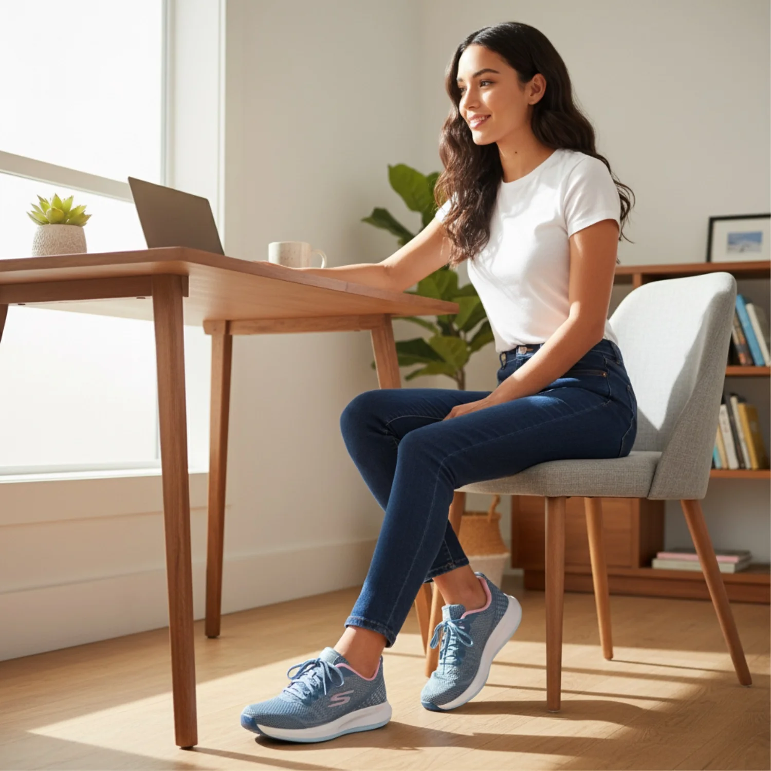 AI-generated shoes ad creative made with Scalio from a single product photo